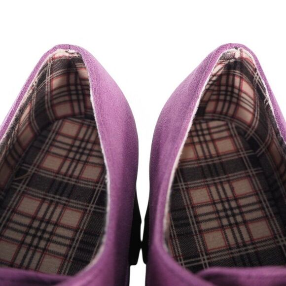 Unbranded Square Toe Chunky Heel Platform Oxfords Purple Women's 10 (CN43) - Picture 11 of 11